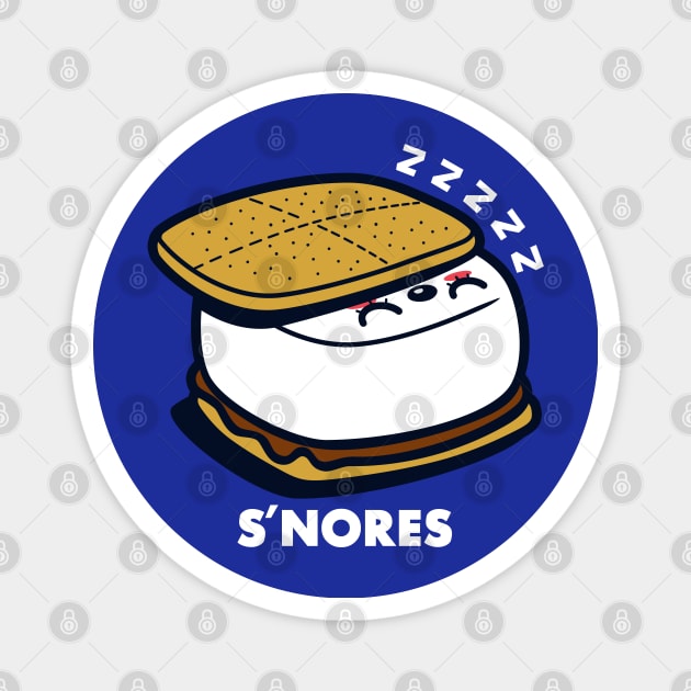 S'nores Cute Funny Kawaii Smores Snoring Sleeping Magnet by BoggsNicolas